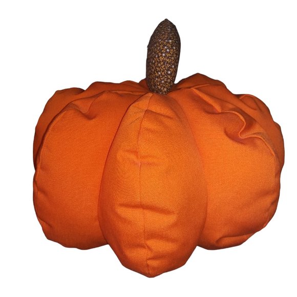 Orange Pumpkin Accent Pillow Fall Decor Gourd Throw Pillow - Picture 2 of 6